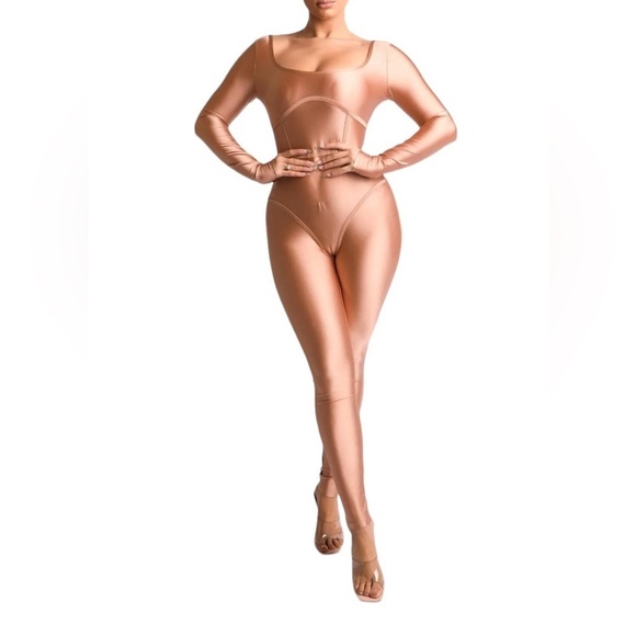 Women Binding Contrast Bodycon Sexy Cute Jumpsuit Catsuit Mocha
New - Picture 3 of 7